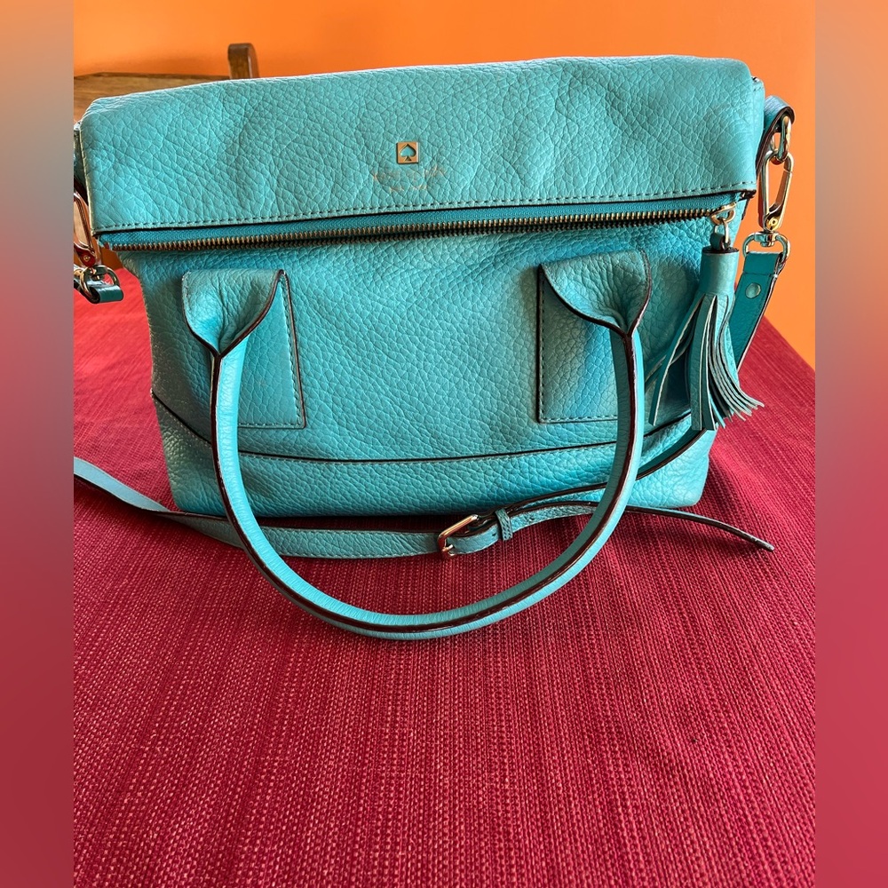 Kate Spade turquoise leather shoulder bag